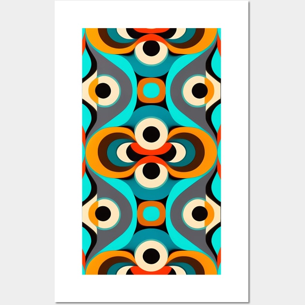 Groovy Retro Pattern Design Wall Art by TheJadeCat